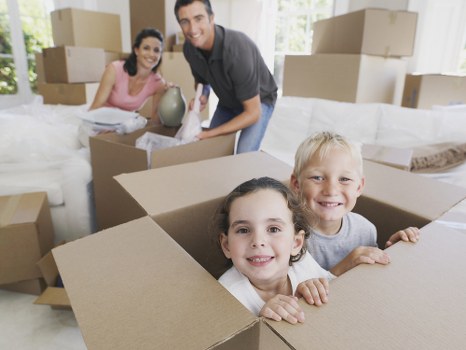 Moving company team preparing items for relocation