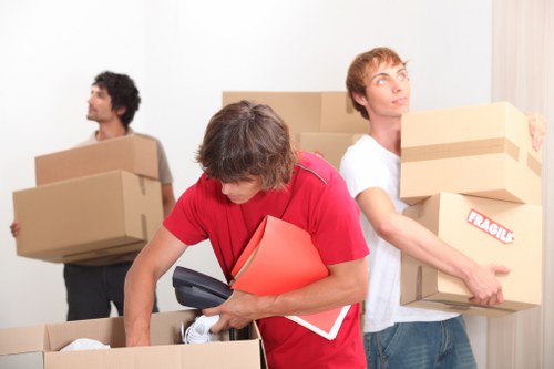 Office furniture removal from a commercial property in London