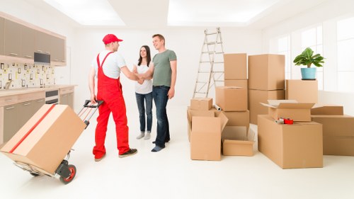 Packing and loading items during a London house move