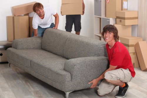 Local removals crew managing access challenges for a commercial move