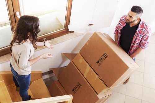 Prepared office boxes and desks for a local London relocation