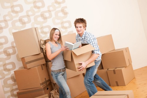 Checklist and packing materials for a London home move