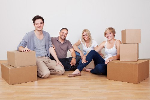 Local London van removal service loading furniture and boxes