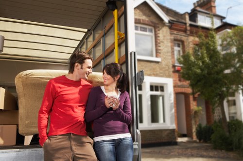 Packing and loading belongings for a residential move in London
