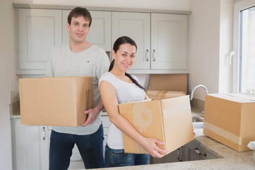 Packing and moving boxes with a van service in London